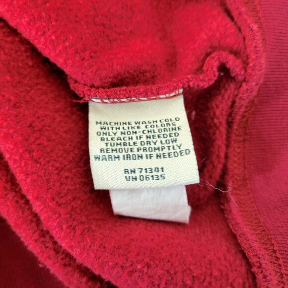 L.L. Bean Mens XL Tall Red Full-Zip Fleece Jacket - Picture 4 of 4